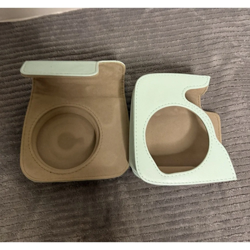 green camera case is designed for Fujifilm Instax Mini cameras